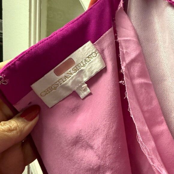 Christian Siriano Pink Tie Shoulder Dress - Picture 11 of 11